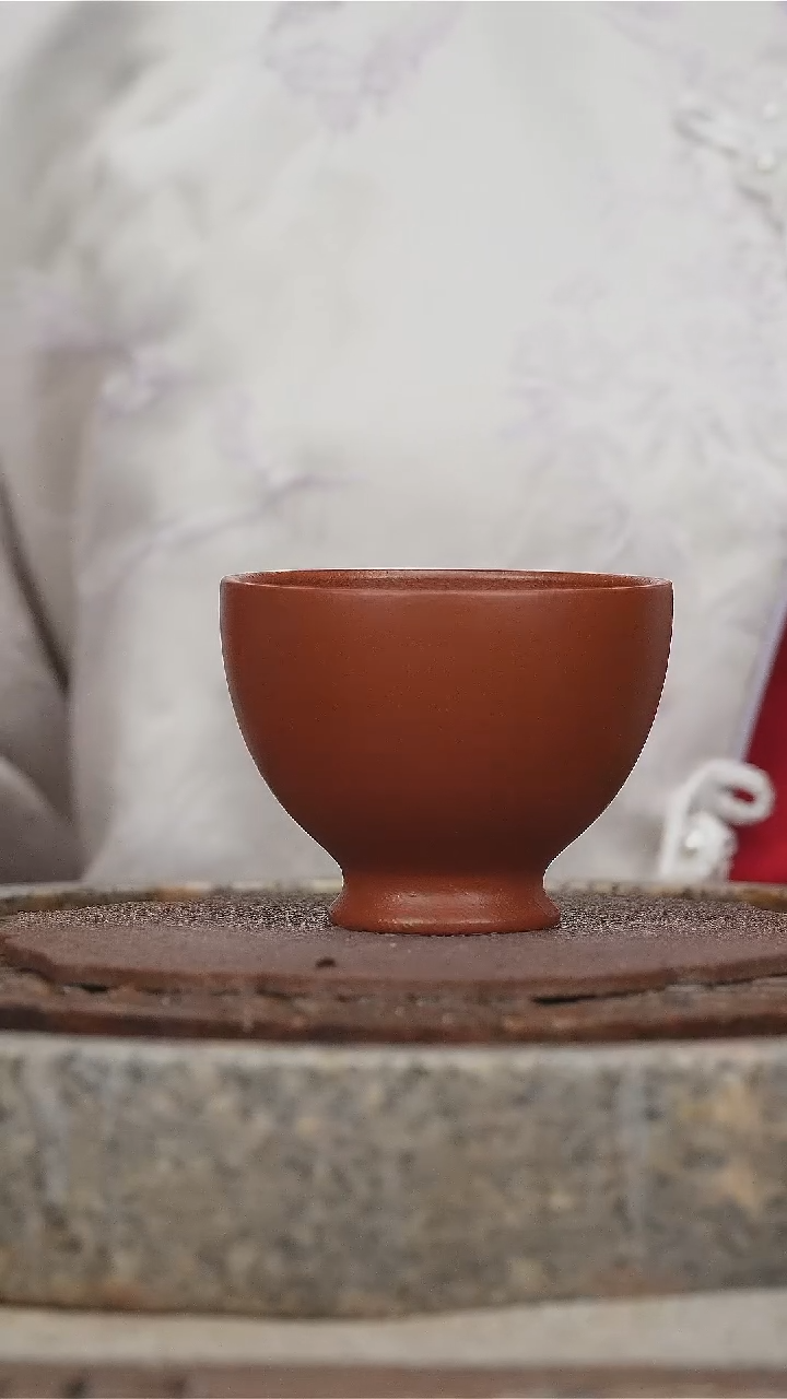 【闪购商品】紫砂茶壶赵庄朱泥高脚杯