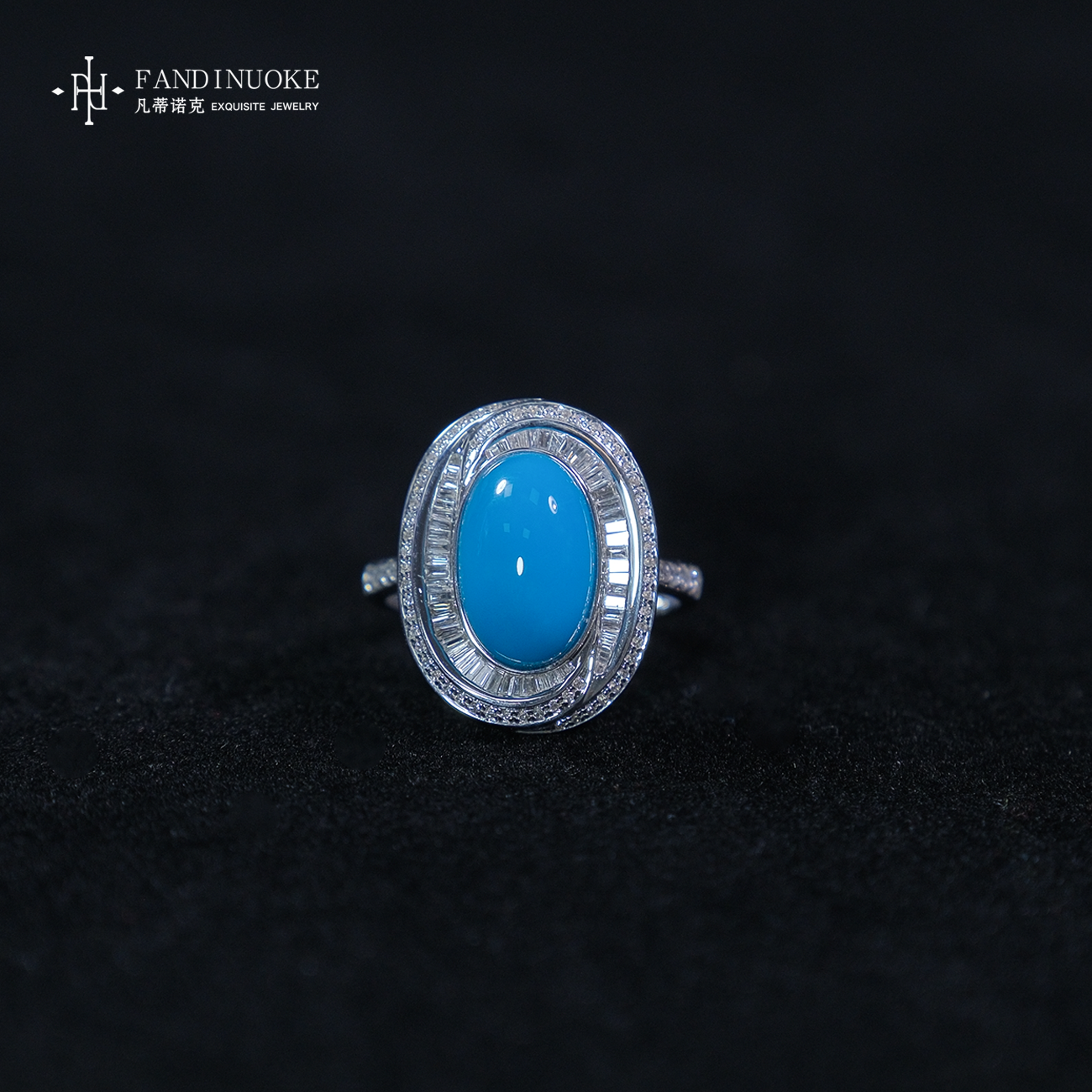 【加加专属】12 MJ19817-定制款款绿松石戒指-裸面8mm*12mm