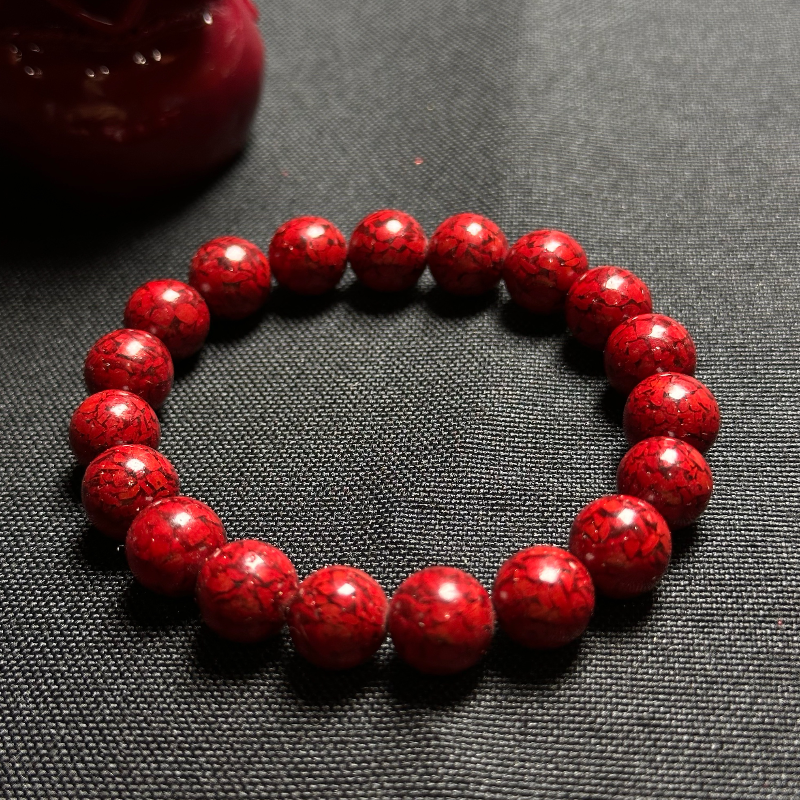 含辰砂工艺品E3-04卡10晶体素圈