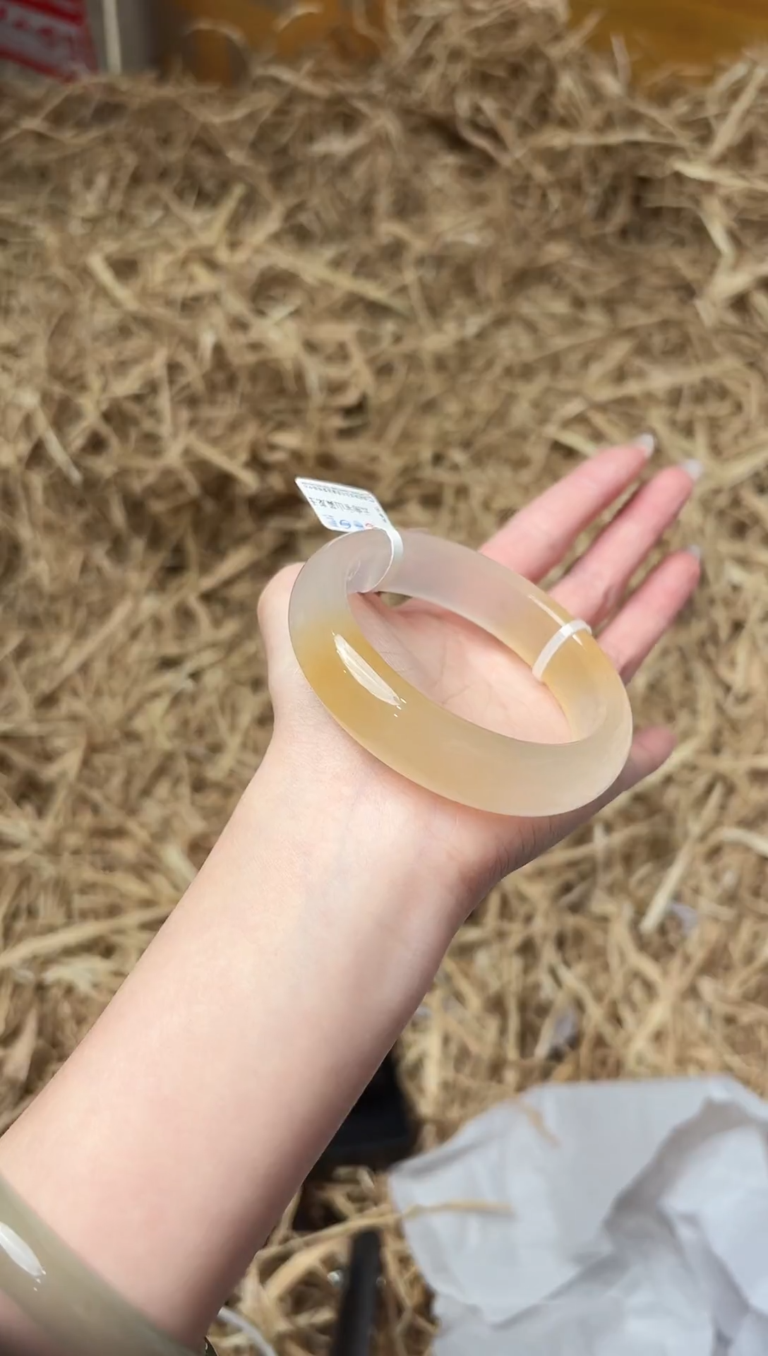 未镶嵌手镯石英质玉1183圈口56