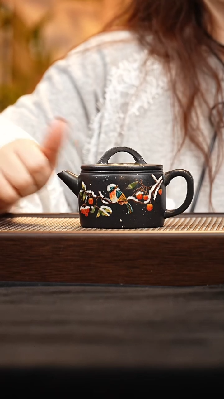 茶壶紫砂J0520029210汉瓦 黑泥