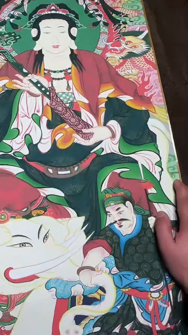 卷轴画【主播精品】高端卷轴画——唐卡普贤167