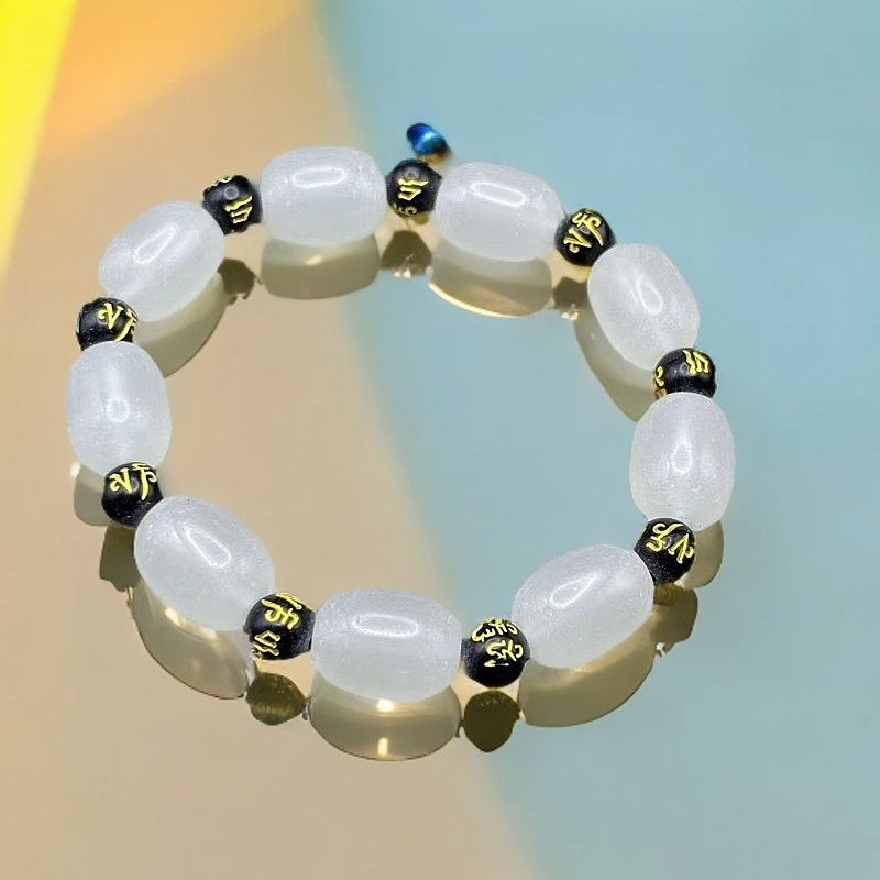 白色传承系列九字真言时尚精美白色手串创意饰品【CH】