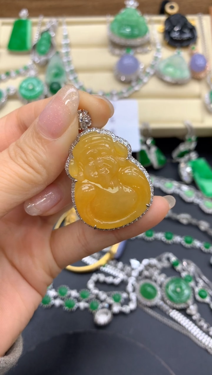 【闪购商品】翡翠颈饰18K金镶嵌541-中国好珍宝