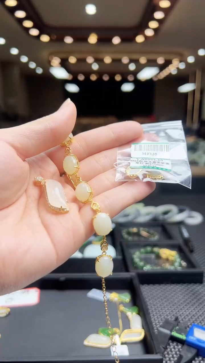 【闪购商品】和田玉一套银S925镶嵌 多样性发1