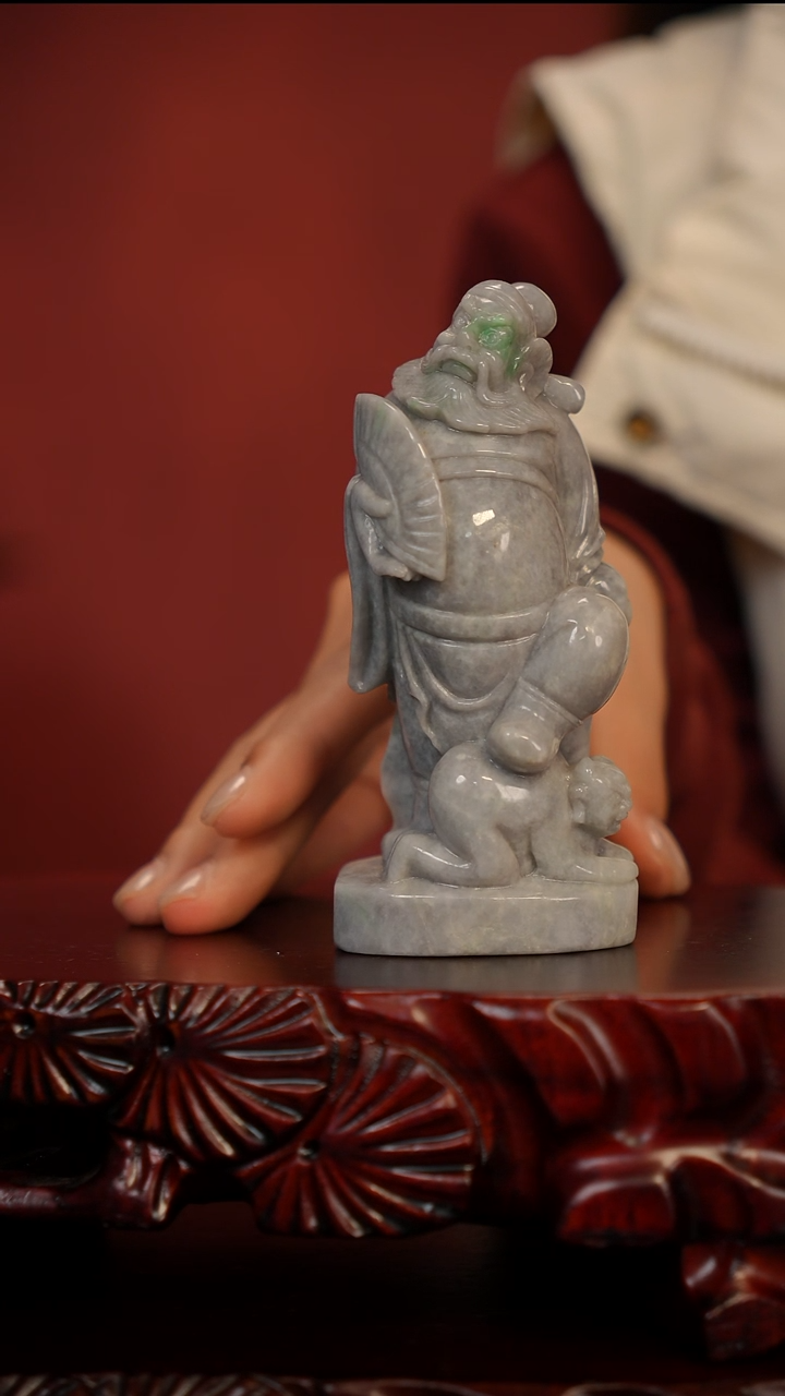 未镶嵌摆件翡翠钟馗捉小人