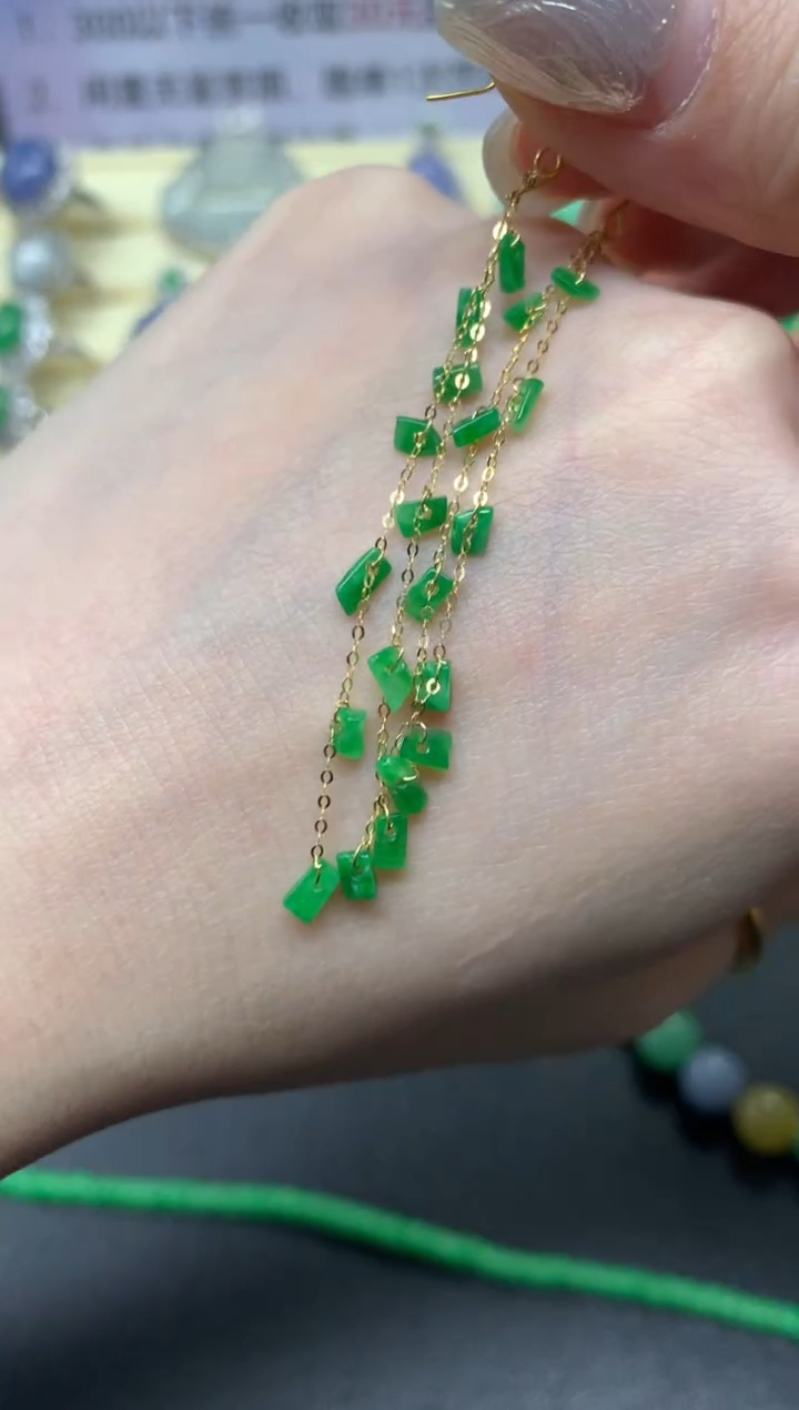 【闪购商品】翡翠耳饰18K金镶嵌耳饰|400+40