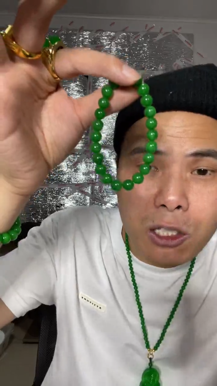 未镶嵌手链翡翠【小伍珠宝】缅料6m手串