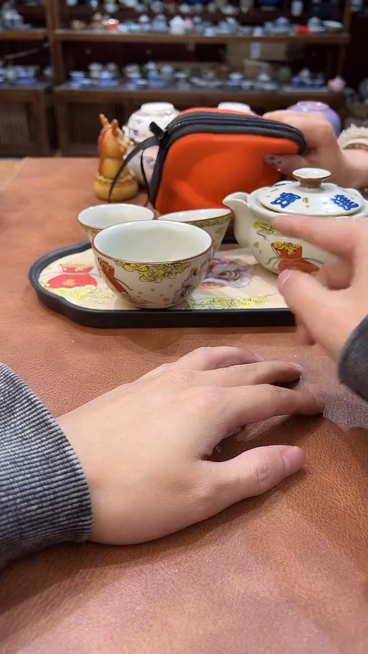 真的很便宜会开片的旅行茶具