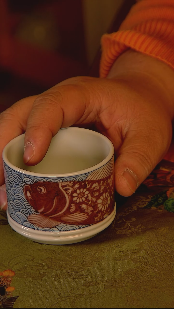 杯手工手绘杯杯很美丽