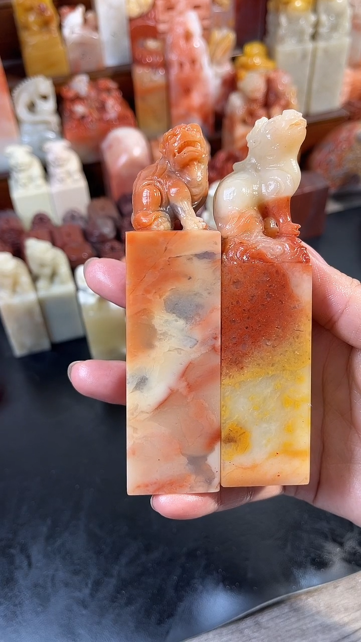 老挝石印石2个印章