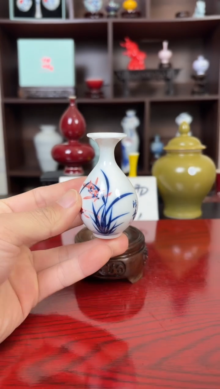 摆件瓷12.18晚微瑕小花瓶摆件迷你