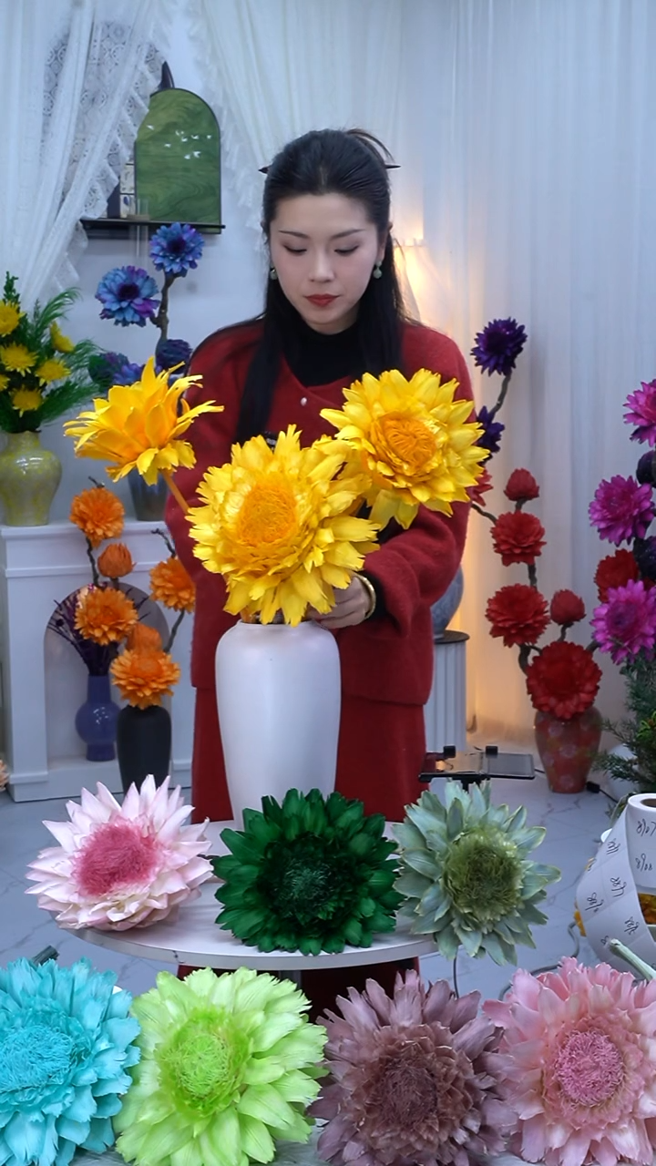 永生洋蓟橙色3头【】8861