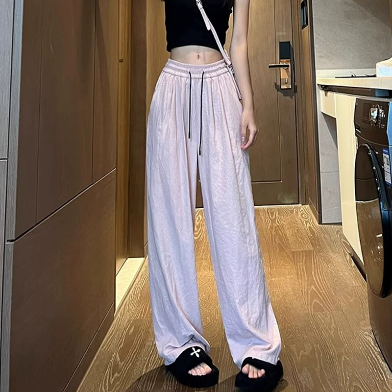 法式复古阔腿裤男加厚慵懒风垂感休闲直筒裤