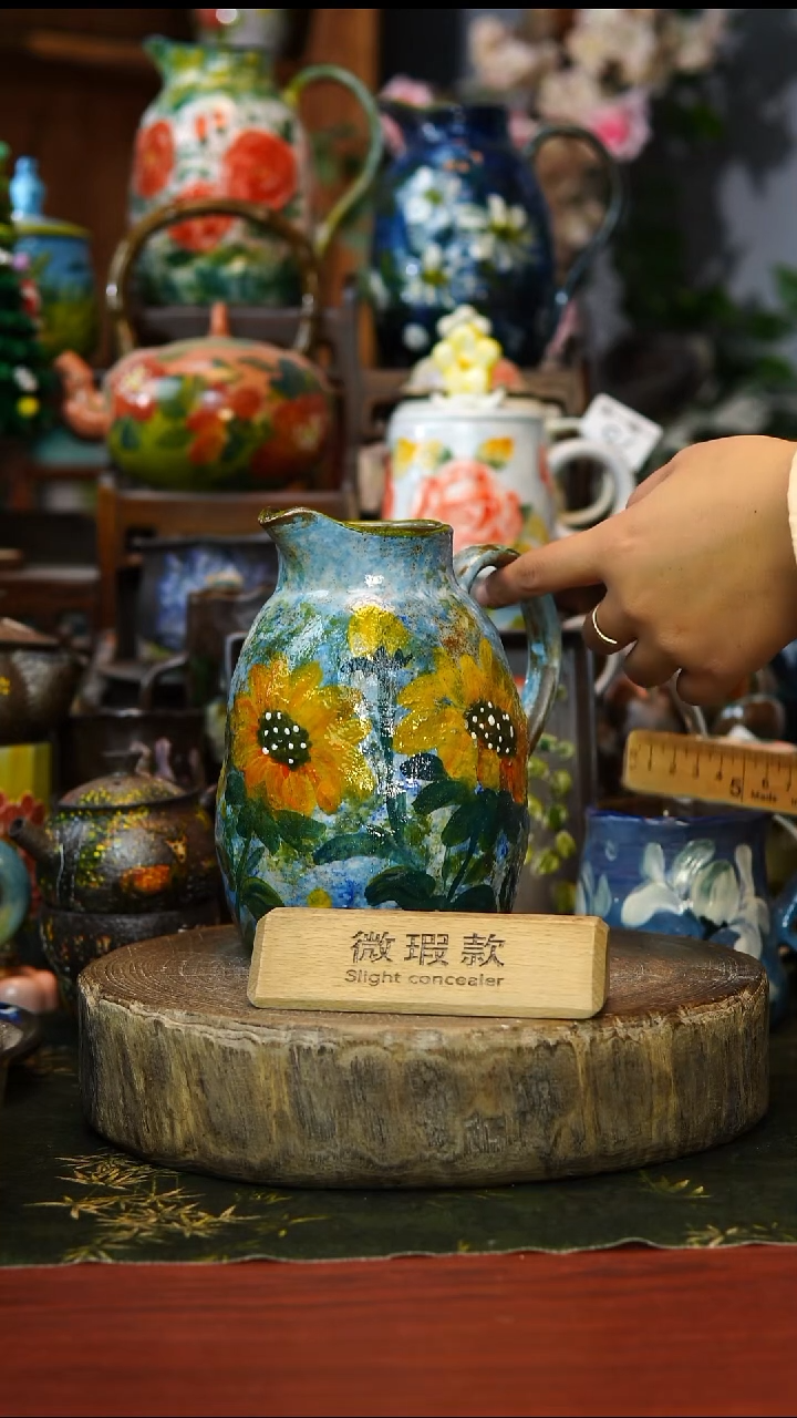 陶瓷82微瑕景德镇手工陶瓷釉下彩