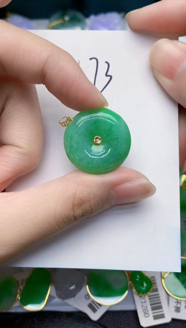 【闪购商品】翡翠颈饰18K金镶嵌000000000