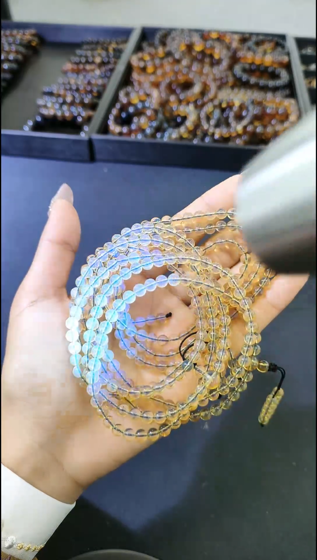 【闪购商品】琥珀颈饰未镶嵌#8#4mm缅甸琥珀蓝珀小米珠108