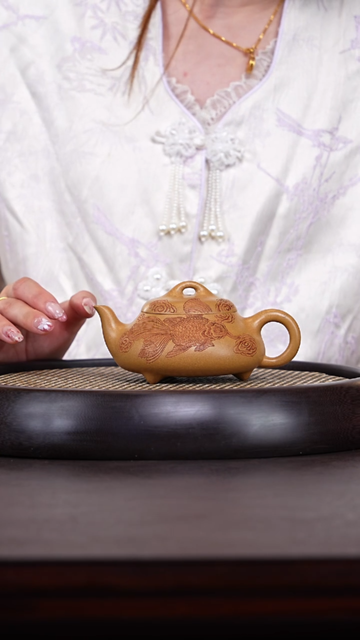 【闪购商品】紫砂茶壶十竹斋16-24 段泥汉棠石瓢180c
