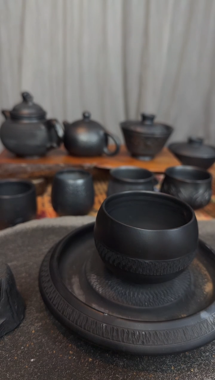 御*神农黑陶瑕疵杯子