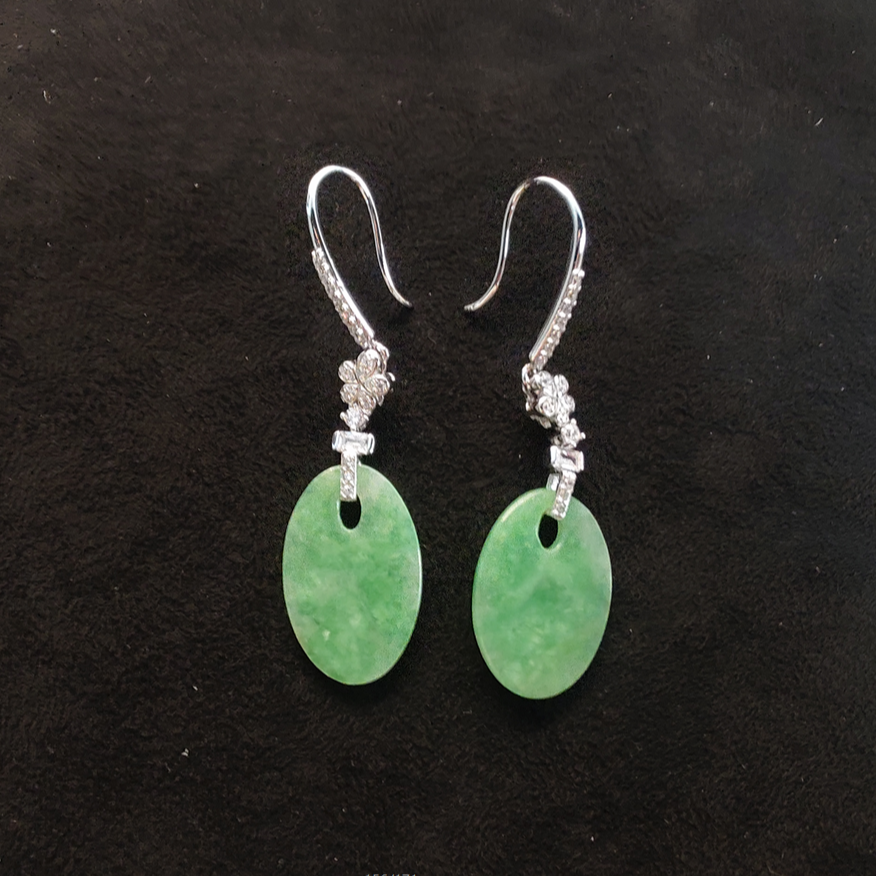 银镶椭圆耳钩 多样性发其一