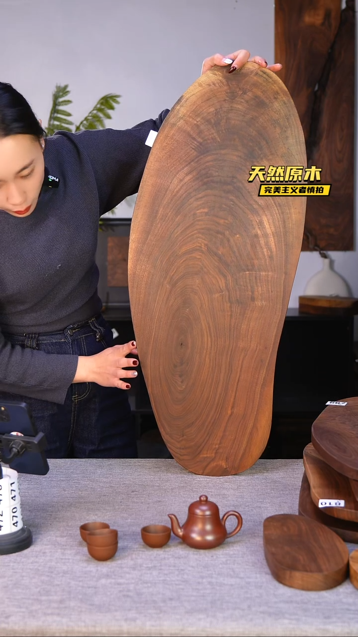 木北美黑胡桃原木.干裂疤结不属于商品质量问题完美主义者慎拍