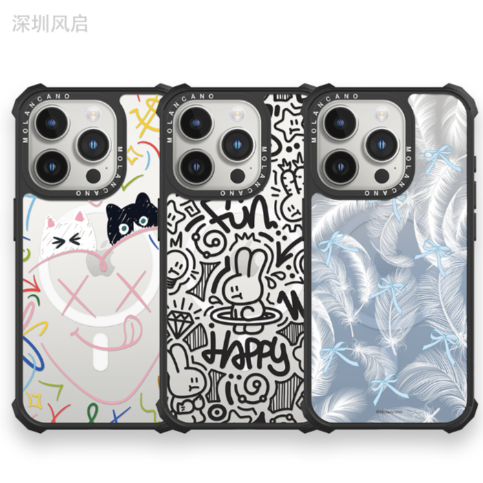 MOLAN CANO苹果iPhone17promax磁吸手机壳IP15PRO防摔涂鸦潮壳