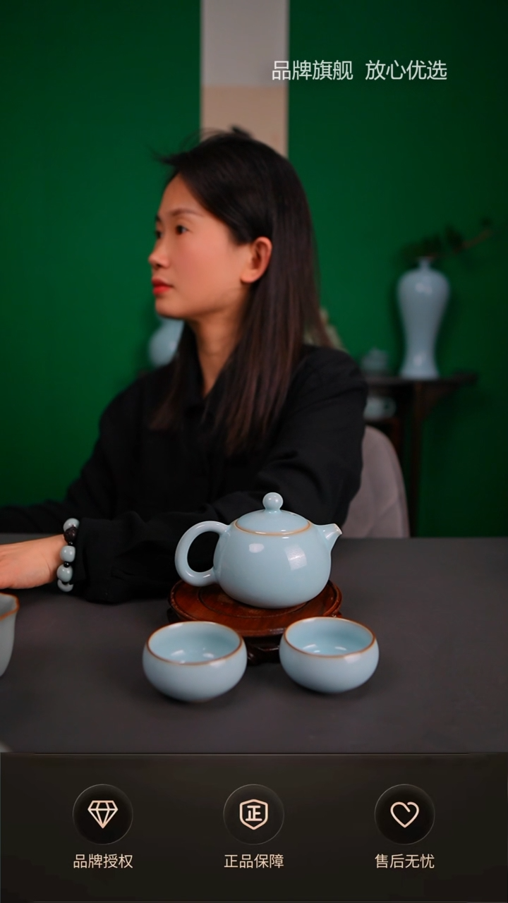 【闪购商品】一级天青新品西施壶 一壶两杯