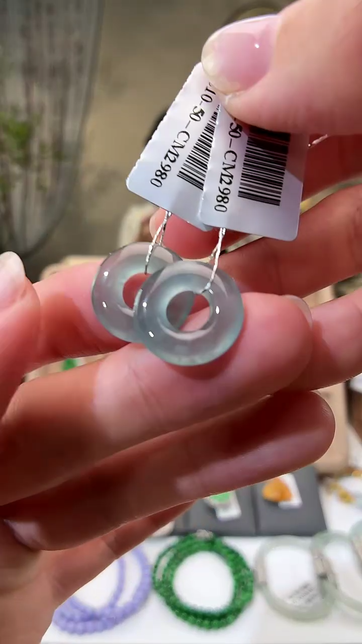 颈饰未镶嵌翡翠甜甜圈 多样性发货