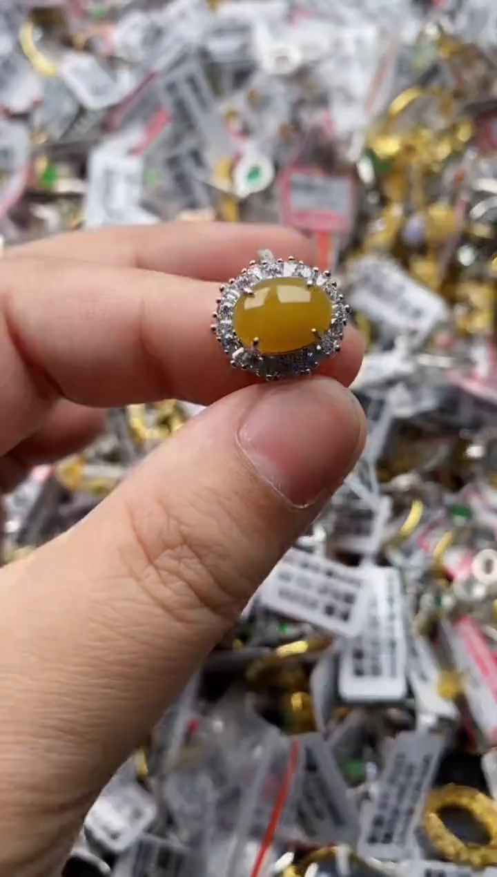 【闪购商品】翡翠戒指银S925镶嵌333333---10