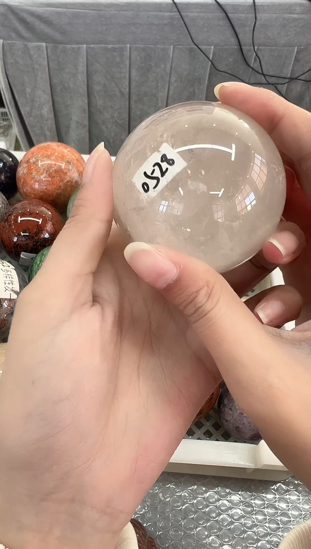 未镶嵌珠宝半成品水晶S635 约6.1cm