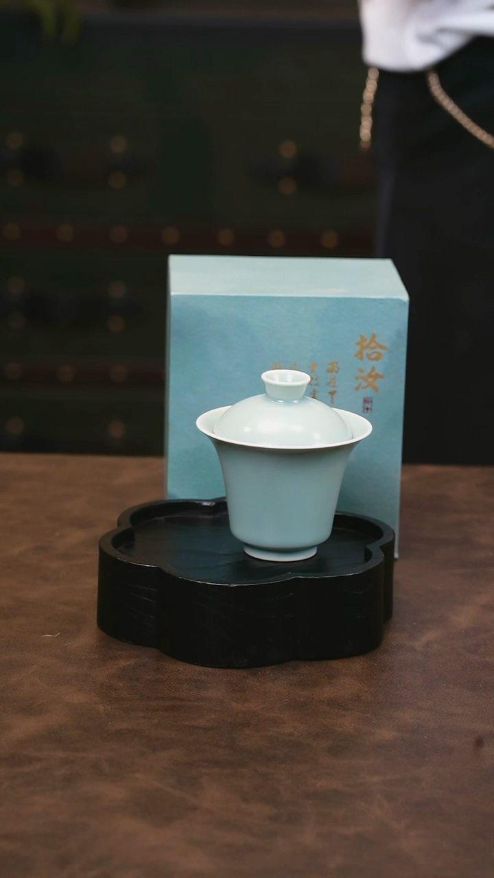 【闪购商品】W宝丰宋官窑原产地汝瓷盖碗