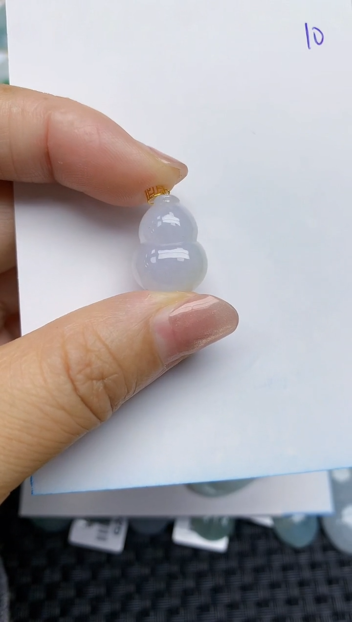 【闪购商品】翡翠颈饰18K金镶嵌天然A货翡翠 10