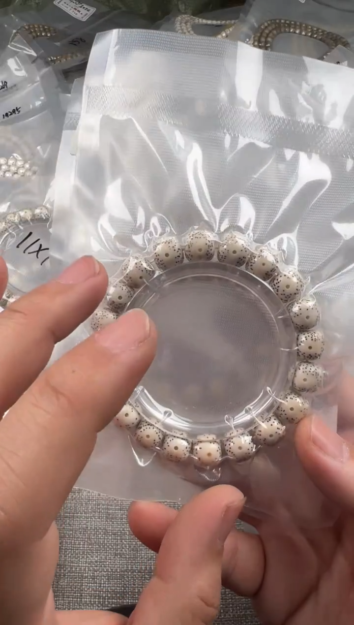 手串星月菩提11*10mm正月月眼留白单圈氧化