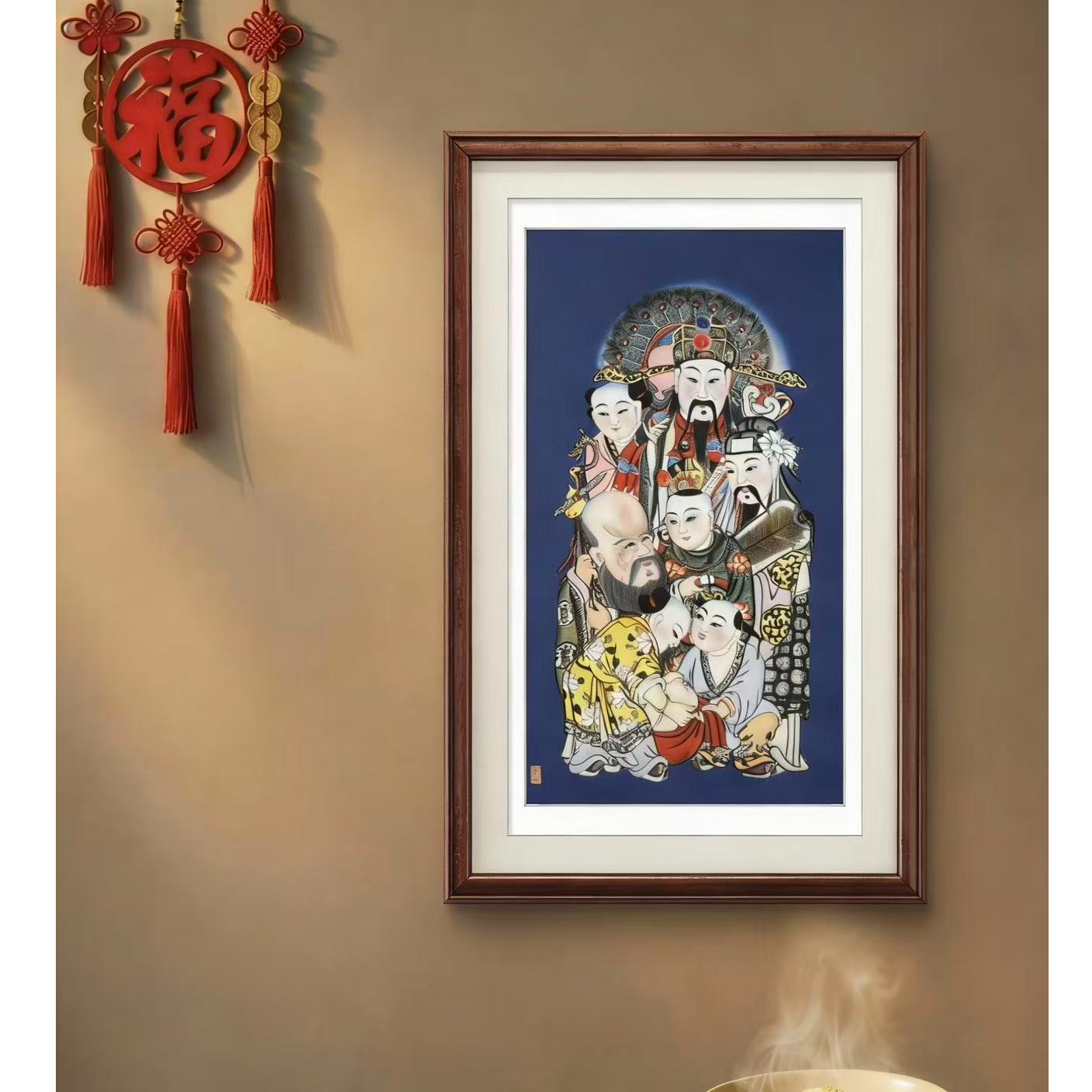 木版年画【三星图】杨柳青年画