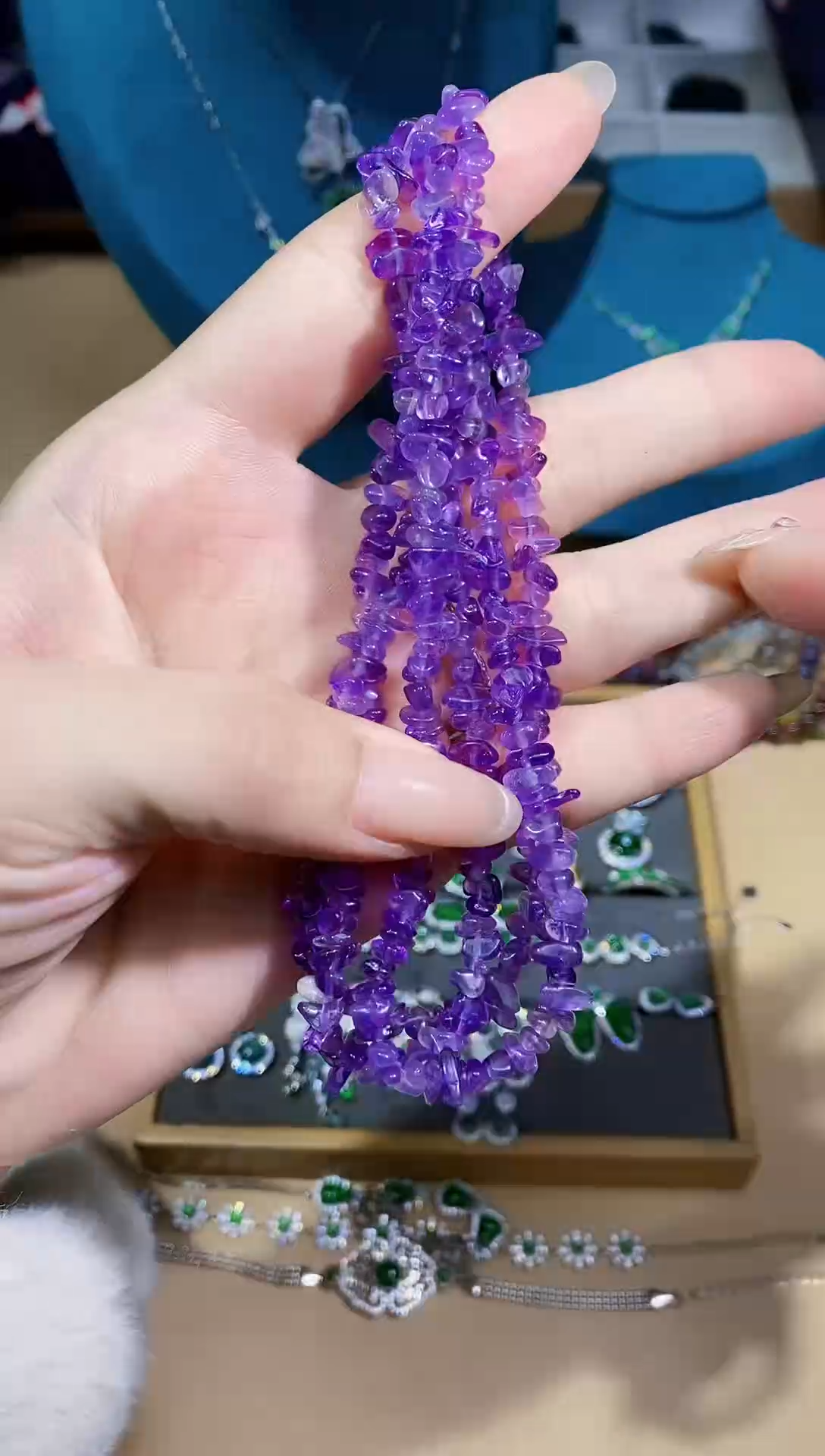 【闪购商品】紫晶颈饰未镶嵌多样性发其一【9】