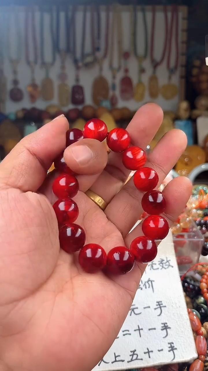 未镶嵌手串翡翠梧*果 一物一拍 169625