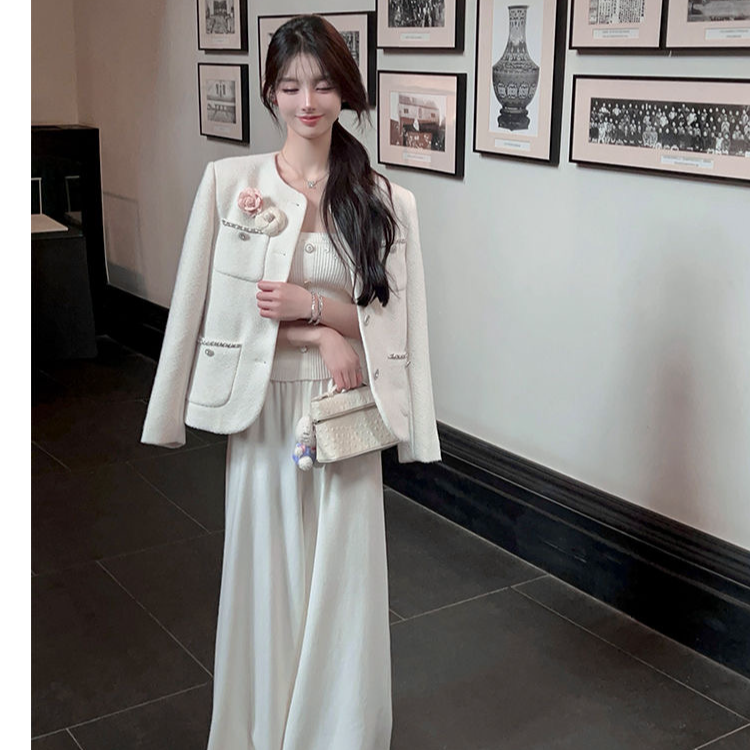 瑕疵款介意勿拍 小香风套装外套短款名媛风气质小个子辣妹上衣