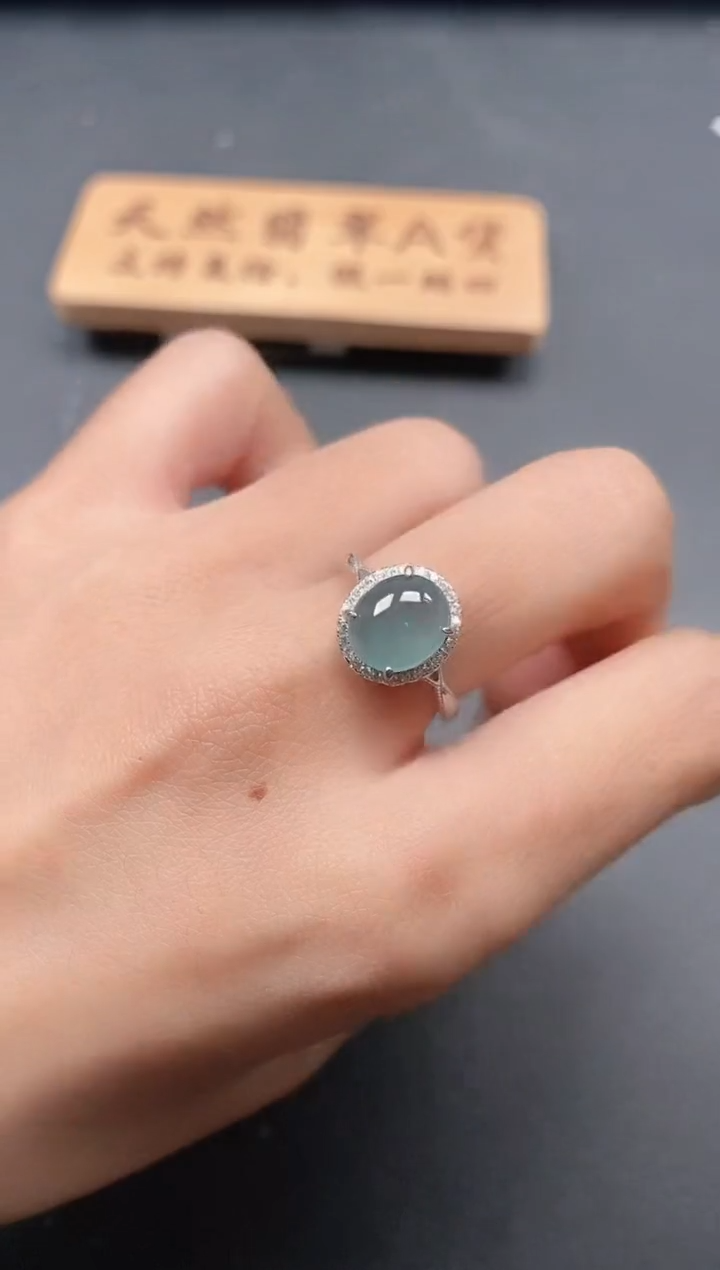 银S925镶嵌戒指翡翠111