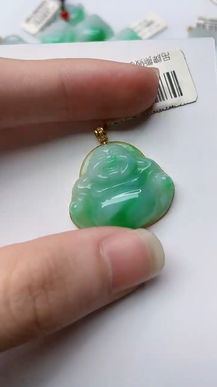 【闪购商品】翡翠颈饰18K金镶嵌87........