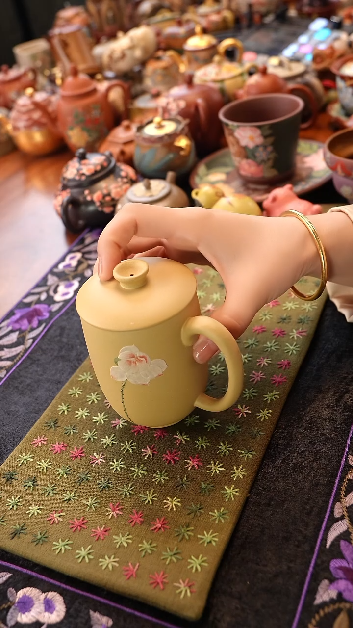 茶壶紫砂本绿盖杯