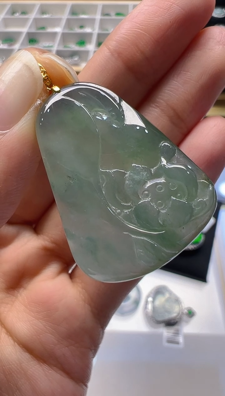 【闪购商品】翡翠吊坠(不含链)18K金镶嵌多样性团购发一件