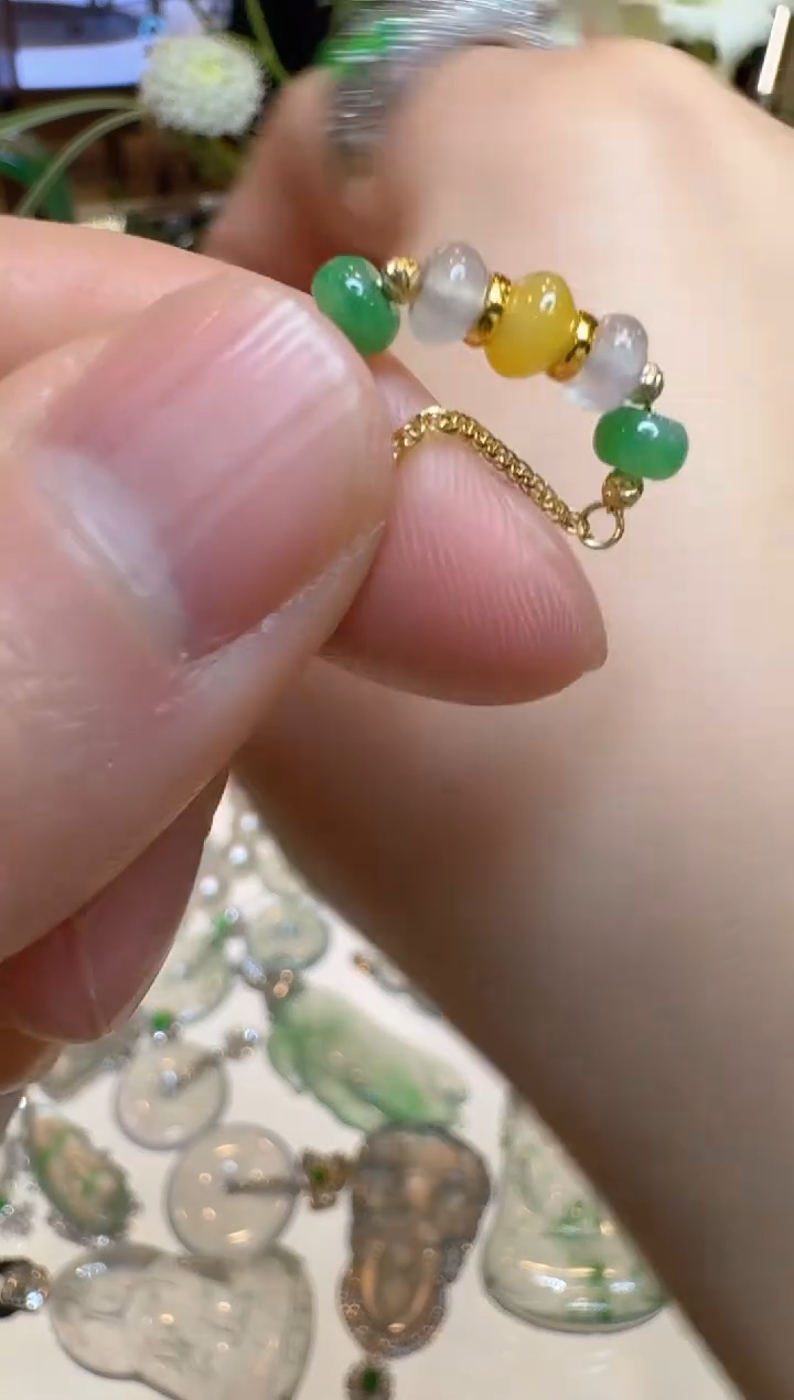 【闪购商品】翡翠手链18K金镶嵌多样性团购发一件
