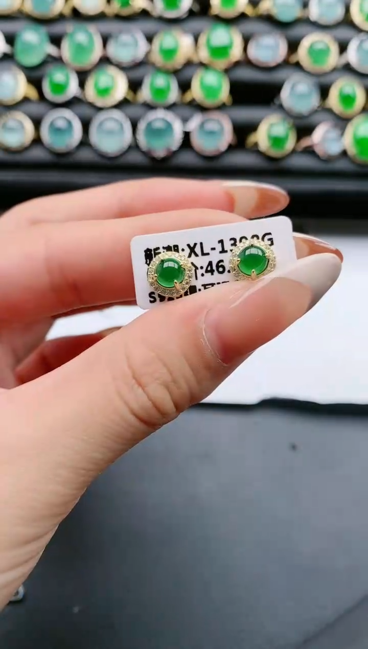 【闪购商品】翡翠戒指银S925镶嵌111111