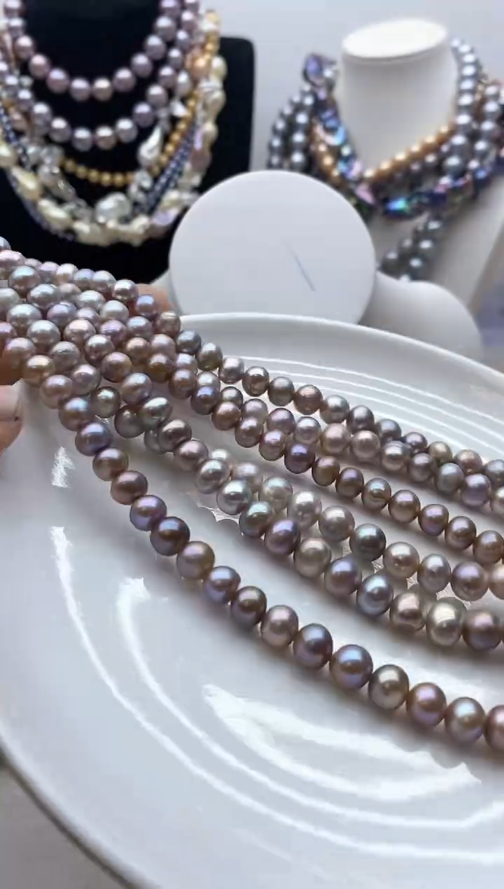 【闪购商品】淡水珍珠颈饰钛钢23