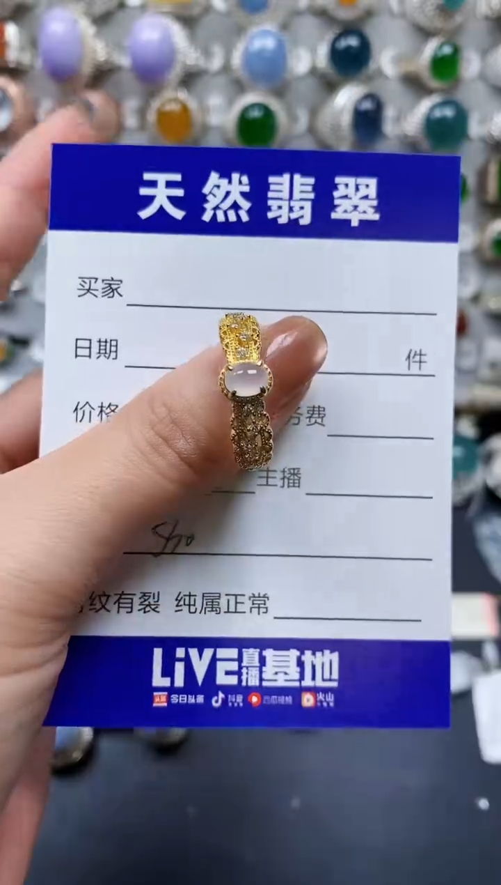 【闪购商品】翡翠戒指银S925镶嵌0530