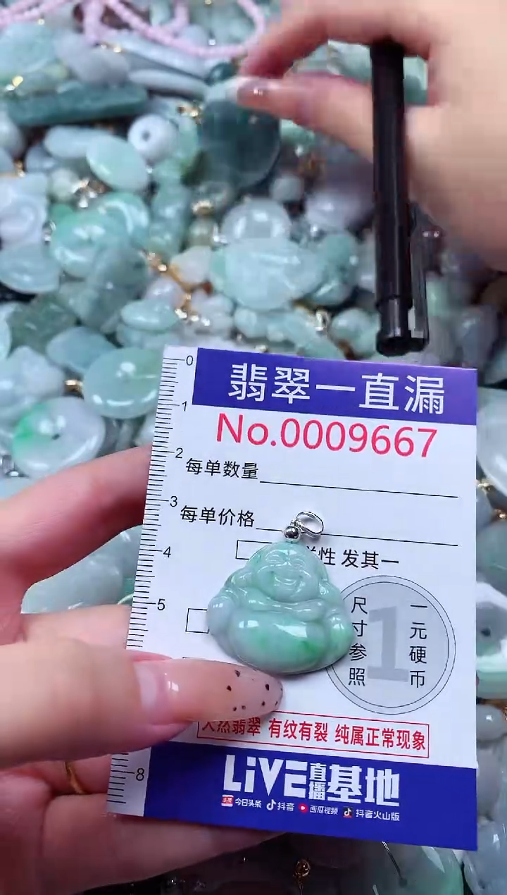 翡翠未镶嵌吊坠(不含链)9667