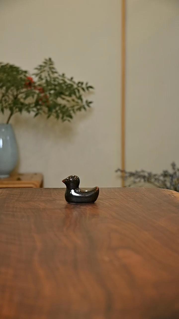 鸭筷架 矿石釉 微瑕 无款