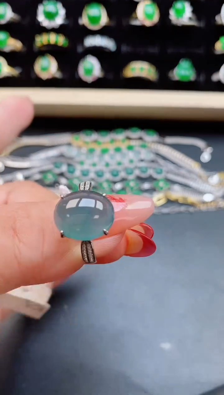 【闪购商品】翡翠戒指银S925镶嵌50805850