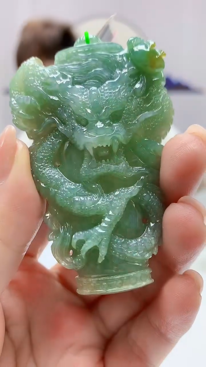 【闪购商品】定制翡翠未镶嵌4868ms-毛货154龙牌