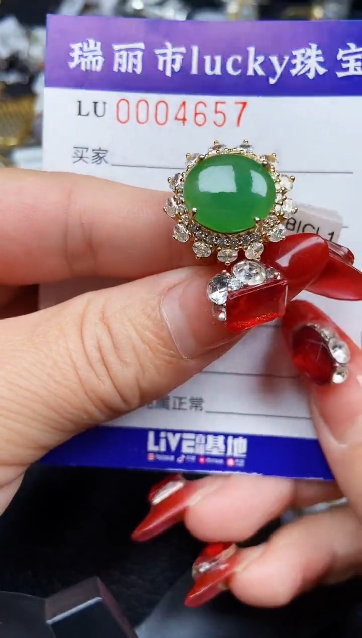 【闪购商品】翡翠颈饰银S925镶嵌4657